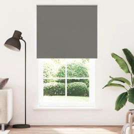 Roller Blind Blackout Grey 135x230 cm Fabric Width 131.6 cm Polyester