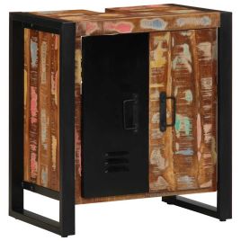 Bathroom Cabinet Multicolour 55x35x60 cm Solid Wood Reclaimed