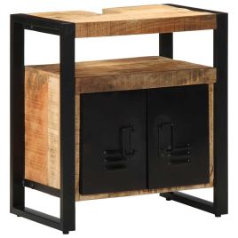 Bathroom Sink Cabinet 55x35x60 cm Solid Rough Wood Pine