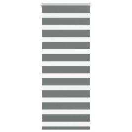 Zebra Blind Dark Grey 65x100 cm Fabric Width 60.9 cm Polyester