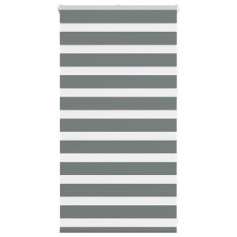 Zebra Blind Dark Grey 85x100 cm Fabric Width 80.9 cm Polyester