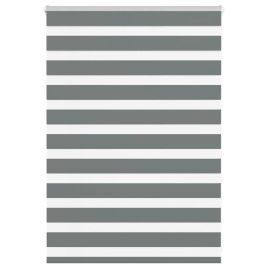 Zebra Blind Dark Grey 95x100 cm Fabric Width 90.9 cm Polyester