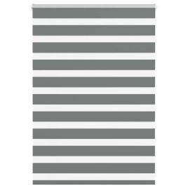 Zebra Blind Dark Grey 105x100 cm Fabric Width 100.9 cm Polyester