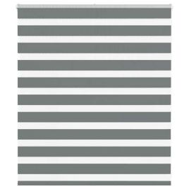 Zebra Blind Dark Grey 120x100 cm Fabric Width 115.9 cm Polyester