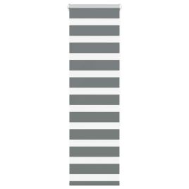 Zebra Blind Dark Grey 45x150 cm Fabric Width 40.9 cm Polyester