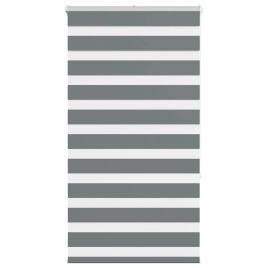 Zebra Blind Dark Grey 75x150 cm Fabric Width 70.9 cm Polyester
