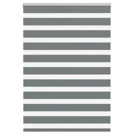 Zebra Blind Dark Grey 95x150 cm Fabric Width 90.9 cm Polyester