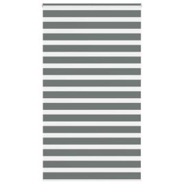Zebra Blind Dark Grey 120x230 cm Fabric Width 115.9 cm Polyester