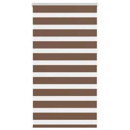 Zebra Blind Brown 90x100 cm Fabric Width 85.9 cm Polyester