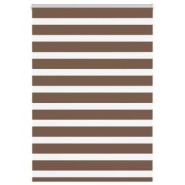 Zebra Blind Brown 115x100 cm Fabric Width 110.9 cm Polyester