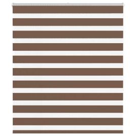 Zebra Blind Brown 125x150 cm Fabric Width 120.9 cm Polyester