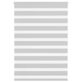 Zebra Blind Light Grey 100x100 cm Fabric Width 95.9 cm Polyester