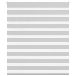 Zebra Blind Light Grey 130x150 cm Fabric Width 125.9 cm Polyester