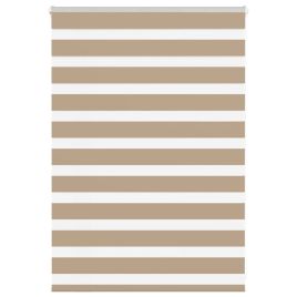 Zebra Blind Sand Brown 110x100 cm Fabric Width 105.9 cm Polyester