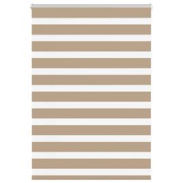 Zebra Blind Sand Brown 115x100 cm Fabric Width 110.9 cm Polyester