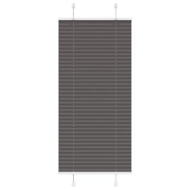 Pleated Blind Black 60x100 cm Fabric Width 59.4 cm Polyester