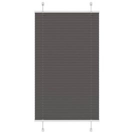 Pleated Blind Black 80x100 cm Fabric Width 79.4 cm Polyester