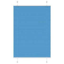 Pleated Blind Blue 95x100 cm Fabric Width 94.4 cm Polyester