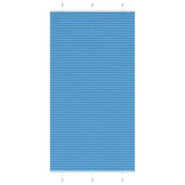 Pleated Blind Blue 110x200 cm Fabric Width 109.4 cm Polyester