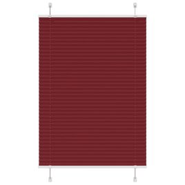 Pleated Blind Bordeaux Red 100x100 cm Fabric Width 99.4 cm Polyester