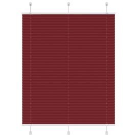 Pleated Blind Bordeaux Red 105x100 cm Fabric Width 104.4 cm Polyester