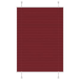 Pleated Blind Bordeaux Red 100x150 cm Fabric Width 99.4 cm Polyester
