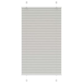 Pleated Blind Light Grey 80x100 cm Fabric Width 79.4 cm Polyester