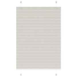 Pleated Blind Light Grey 95x100 cm Fabric Width 94.4 cm Polyester
