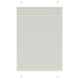 Pleated Blind Light Grey 100x100 cm Fabric Width 99.4 cm Polyester