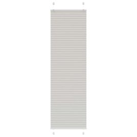 Pleated Blind Light Grey 60x200 cm Fabric Width 59.4 cm Polyester