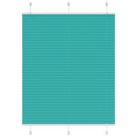 Pleated Blind Petrol Green 110x100 cm Fabric Width 109.4 cm Polyester
