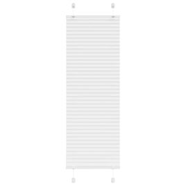 Pleated Blind White 40x100 cm Fabric Width 39.4 cm Polyester
