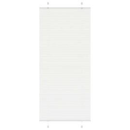 Pleated Blind White 90x200 cm Fabric Width 89.4 cm Polyester