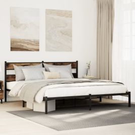 Metal Bedframe Smoked Oak 183x213cm