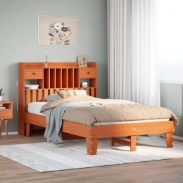 Bedframe Wax Brown 135x190cm Solid Wood Pine