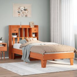 Bedframe Wax Brown 75x190cm Small Single Solid Wood Pine
