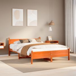 Bedframe Wax Brown 160x200cm Solid Wood Pine