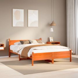Bedframe Wax Brown 120x200cm Solid Wood Pine