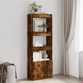 Highboard Smoked Oak 63x33x180 cm Engineered Wood
