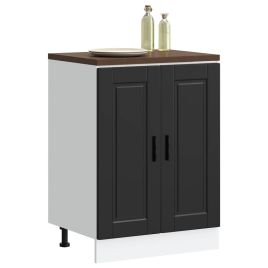 Kitchen Base Cabinet Porto Black Engineered Wood