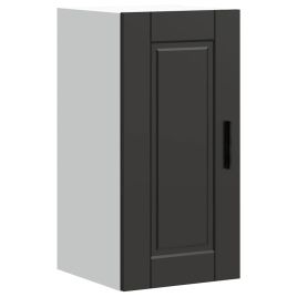 Kitchen Wall Cabinet Porto Black Engineered Wood