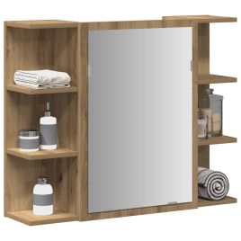 Bathroom Mirror Cabinet Artisan Oak 80x20.5x64 cm Engineered Wood