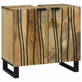 Sink Cabinet 62 x 33 x 58 cm Solid Mango and Engineered Wood