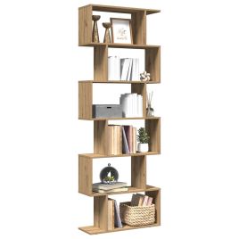 Room Divider Bookcase 6-Tier Artisan Oak 70x24x193 cm Engineered Wood