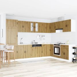 Sink Base Cabinet "Porto" with Sink Artisan Oak 80x46x84,5 cm Engineered Wood