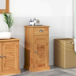 Bathroom Cabinet "VIGO" with Drawer 37x34x80 cm Solid Wood Pine