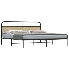 Metal Bedframe Sonoma Oak 183x213cm