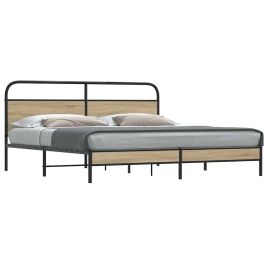 Metal Bedframe Smoked Oak 200x200cm