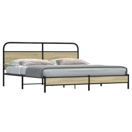 Metal Bedframe Sonoma Oak 180x200cm Super King