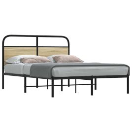 Bedframe 140x190cm Sonoma Oak Engineered Wood